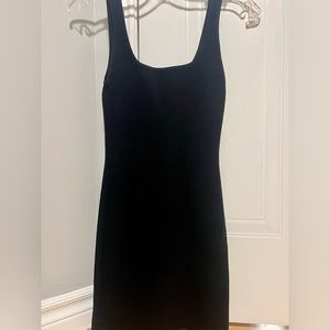 Aritzia Babaton Sculpt Knit Black Mini Dress